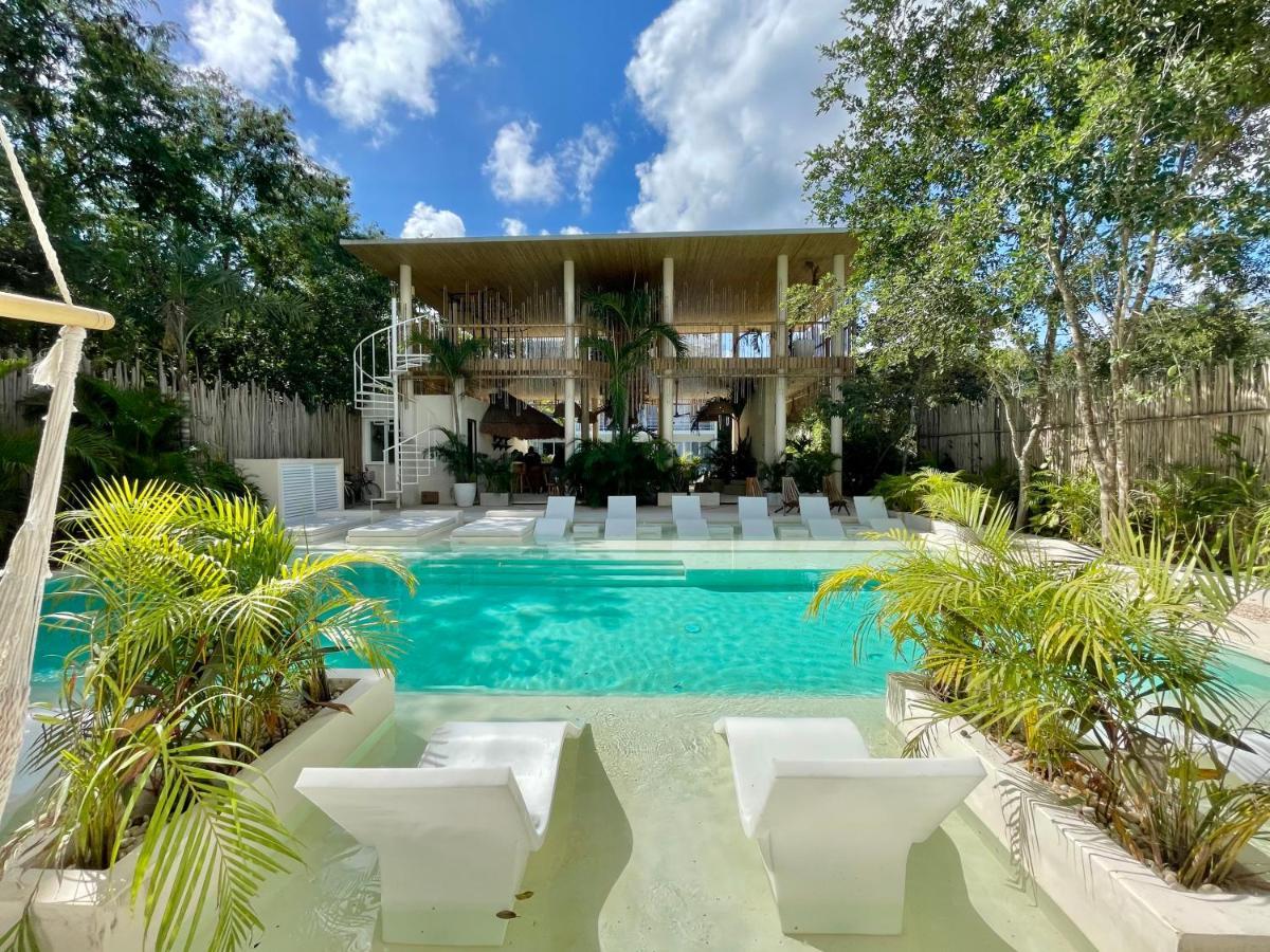 Beautiful Swim-Up Studio With Private Terrace, Pool And Jungle Gym Тулум Экстерьер фото